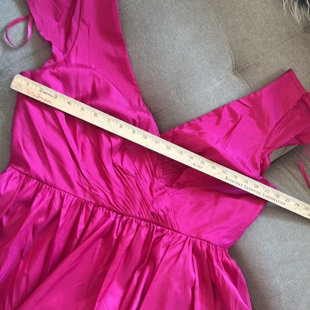 Mac Duggal Long Plus-Size Formal Dress 68525 sz 16W pink ruffle layered gown NWT - Picture 9 of 16